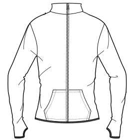 Patron ropa, Fashion sewing pattern, molde confeccion, patronesymoldes.com Jacket 9187 LADIES Sweatshirt